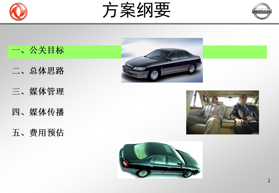 【广告策划PPT】NISSAN汽车阳光新车上市发布会方案.ppt_第2页