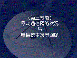 移动通信技术状况与发展回顾.ppt