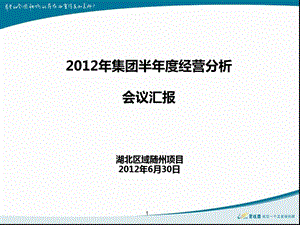 《集团半经营分析会议汇报材料(PPT)》0705.ppt