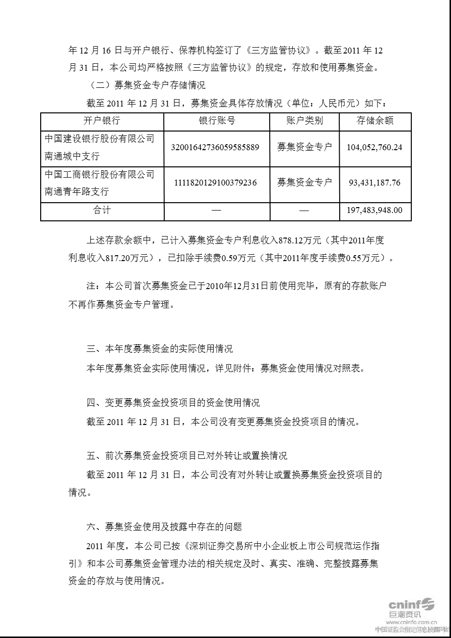 通富微电：募集资金存放与使用情况的专项报告.ppt_第3页