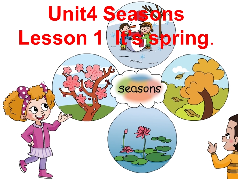 鲁科版小学英语四级上册Unit 4 Seasons Lesson1 It’s spring课件.ppt_第1页