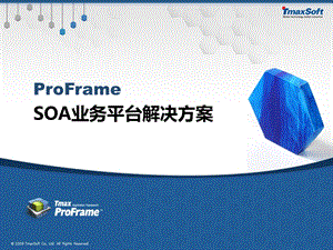 TmaxSoft SOA业务平台解决方案ProFrame v1&#46;0.ppt