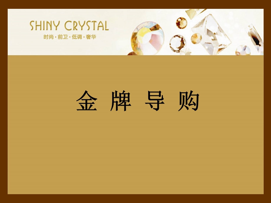 SHINY CRYSTAL金牌导购之饰品销售技巧.ppt_第1页