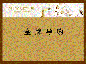 SHINY CRYSTAL金牌导购之饰品销售技巧.ppt