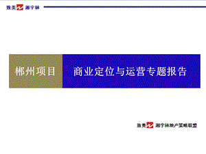 郴州项目商业定位与运营专题报告56p.ppt