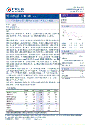 博瑞传播(600880)：收购漫游谷引入腾讯参与对赌绑定三方利益1031.ppt