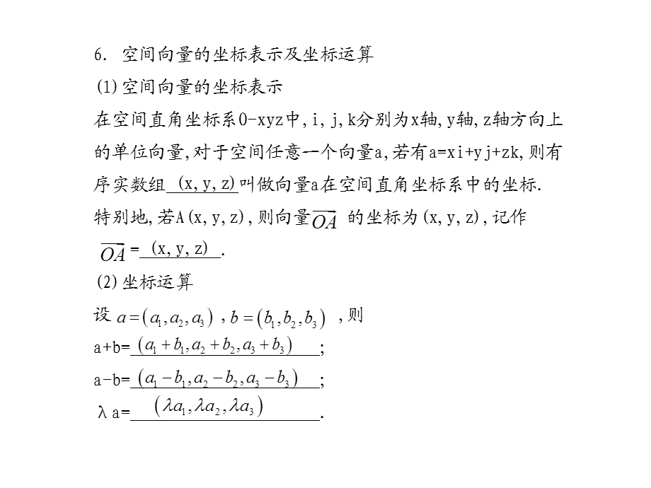 高考数学总复习精品课件（苏教版）：第十单元第七节 空间向量及其运算.ppt_第3页