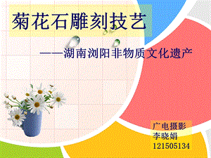 湖南非物质文化遗产——菊花石雕刻技艺.ppt