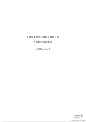 双象股份：内部控制鉴证报告.ppt