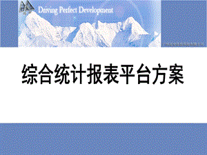 综合统计报表管理系统方案.ppt