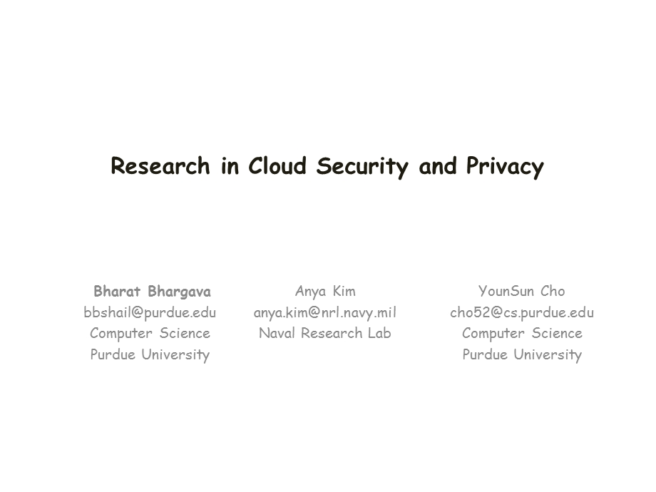 Security and Privacy in Cloud ComputingPurdue … .ppt_第1页