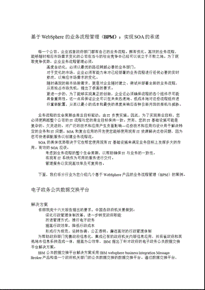 基于WEBSPHERE的业务流程管理实现SOA的承诺（PDF 31页） .ppt