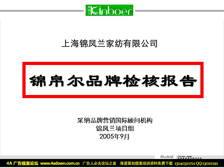 采纳2005上海锦凤兰家纺锦帛尔品牌检核报告114页.ppt_第3页