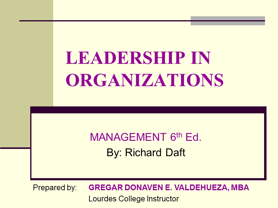 领导力培训LEADERSHIP IN ORGANIZATIONS1.ppt_第1页