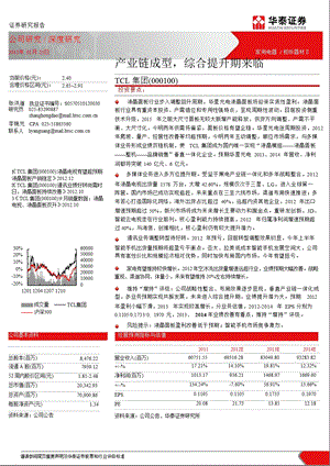 TCL集团(000100)：产业链成型综合提升期来临0125.ppt