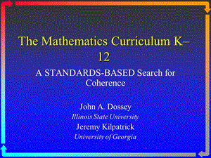 the mathematics curriculum k12.ppt