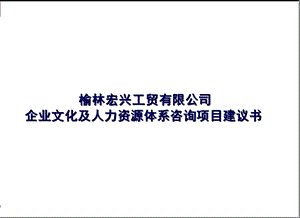 ××工贸有限公司企业文化及人力资源体系咨询项目建议书.ppt