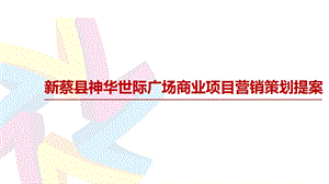 新蔡商业市场分析暨神华世纪广场综合体定位营销策划推广提案.ppt