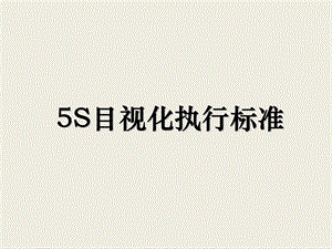 5S培训PPT 5S目视化执行标准.ppt