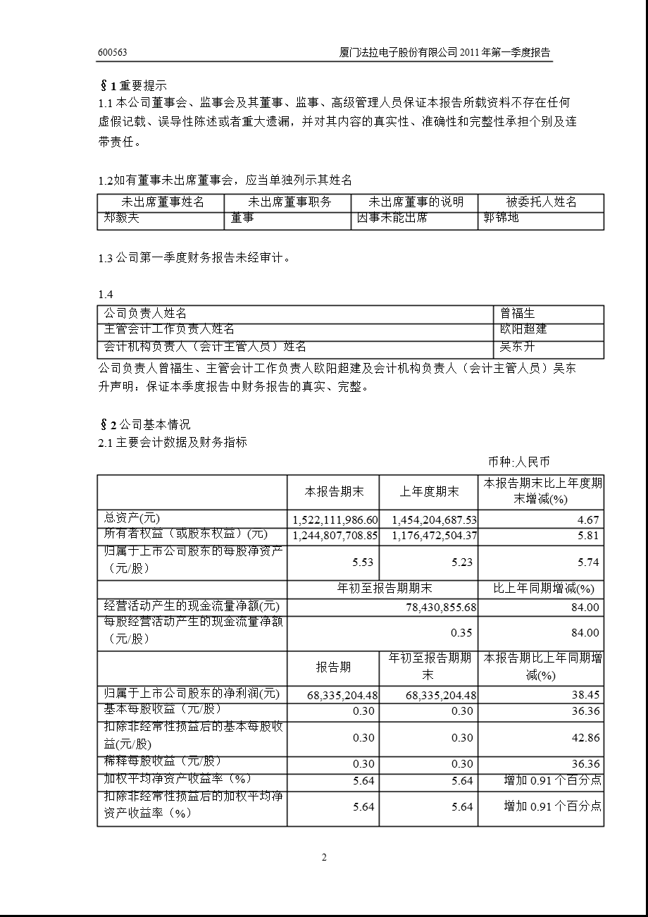 600563法拉电子第一季度季报.ppt_第3页