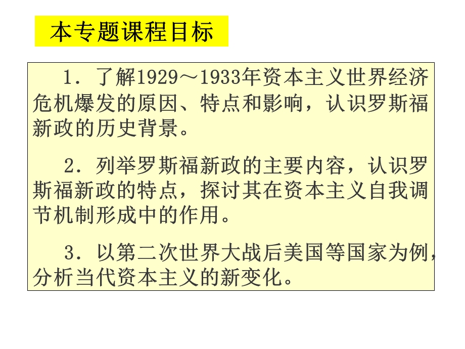 人民版高中历史必修2专题6《罗斯福新政与当代资本主义》课件.ppt_第3页