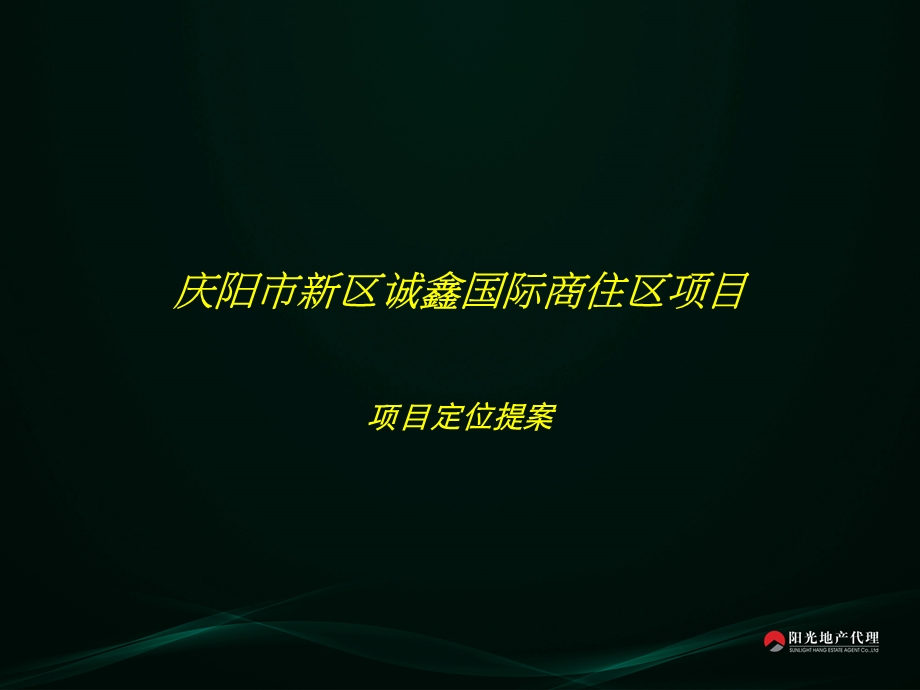 庆阳市新区诚鑫国际商住区项目定位提案89页.ppt_第1页