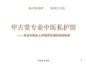 甲古堂专业中医私护馆.ppt