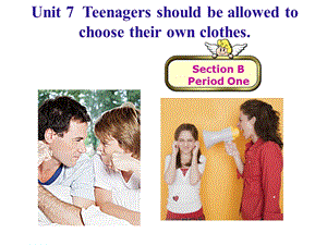 人教版九级英语课件Unit 7 Teenagers should be allowed to choose their own clothes.Section B.ppt