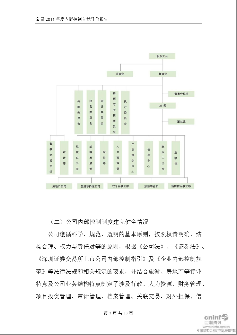 华侨城Ａ：内部控制自我评价报告.ppt_第3页