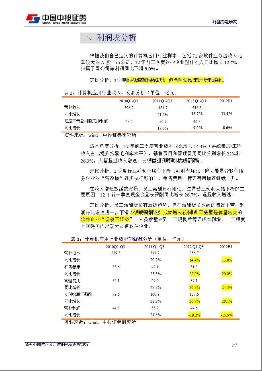 计算机应用行业12三季报分析1107.ppt_第2页