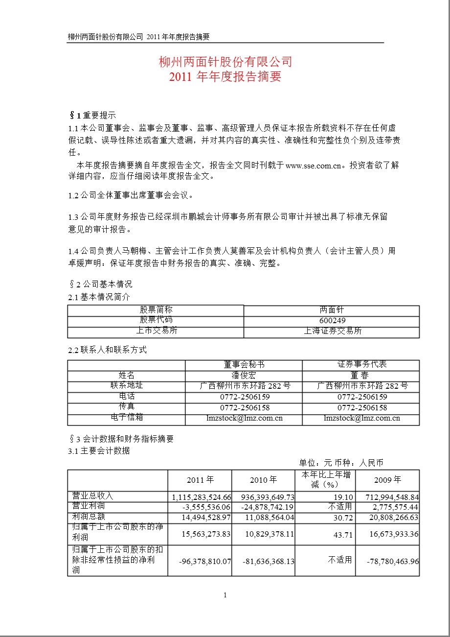 600249 两面针报摘要.ppt_第1页