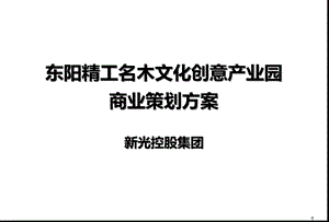 东阳精工名木文化产业园商业策划方案.ppt