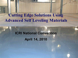 What Makes an Advanced Self Leveling Material.ppt