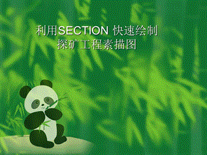 利用SECTION快速绘制探矿工程素描图.ppt