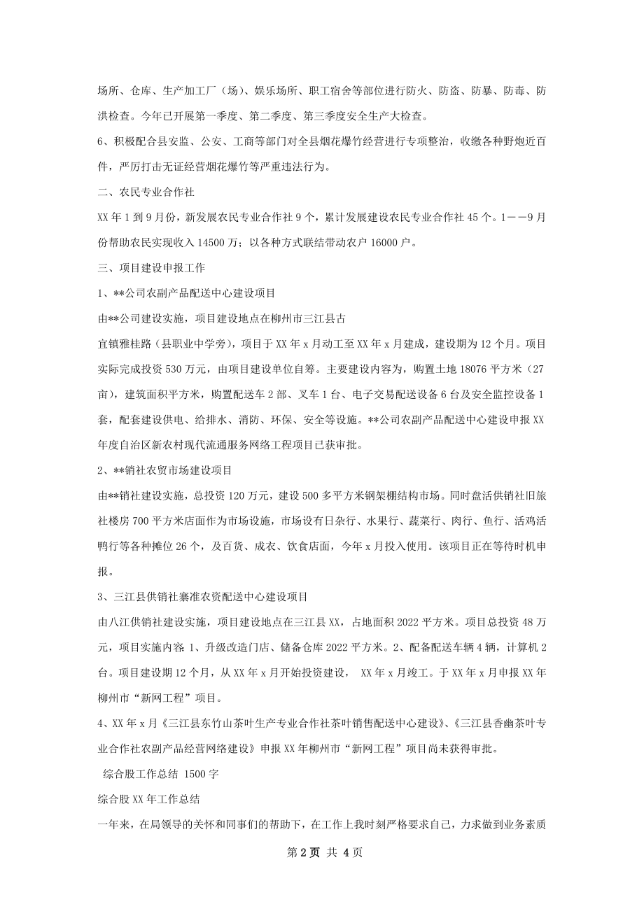 综合业务股工作总结.docx_第2页