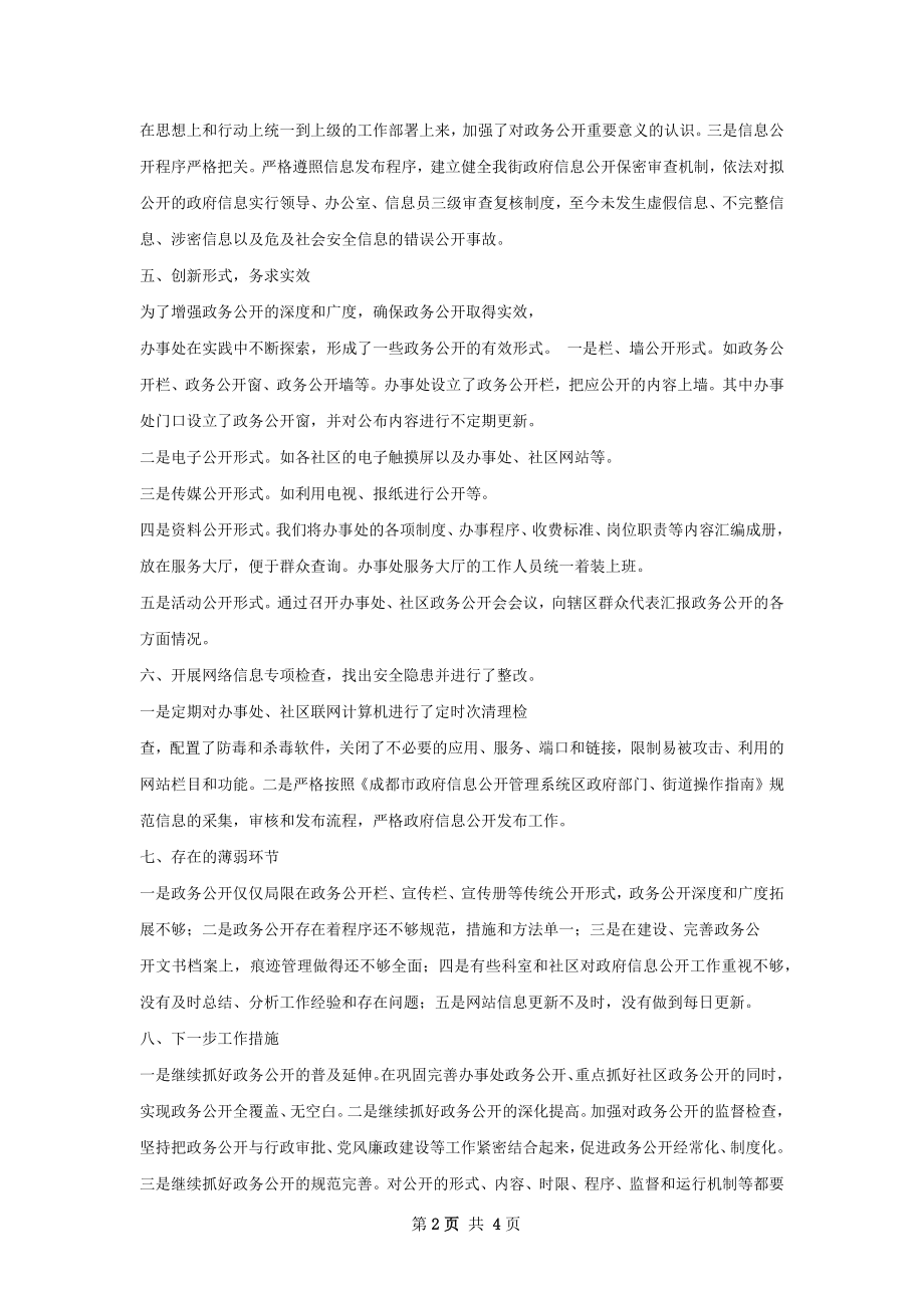 街道办事处政务公开工作总结.docx_第2页