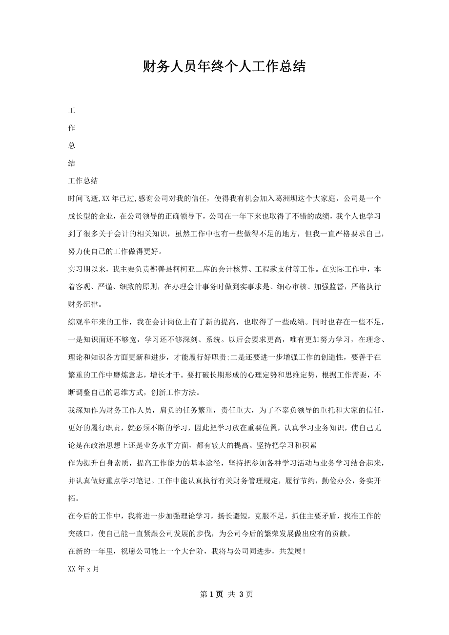 财务人员年终个人工作总结.docx_第1页