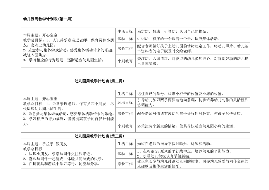 [资料]小班周计划表.doc_第1页