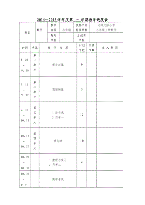 最新北师大版小学三级数学上册全册教案.doc