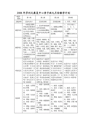 幼儿园小托班九月教案.doc