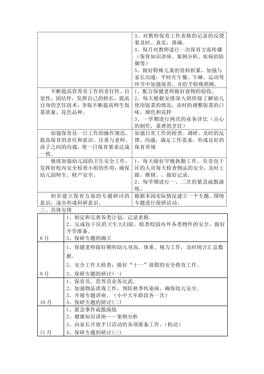赵巷幼儿园第一学期保研计划.doc_第2页