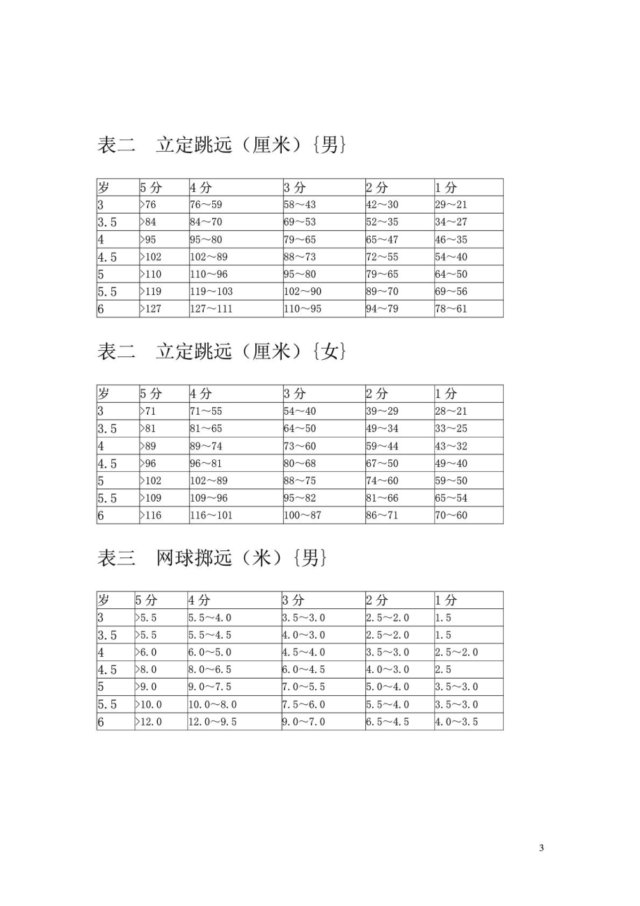 幼儿园儿童体能测试标准.doc_第3页