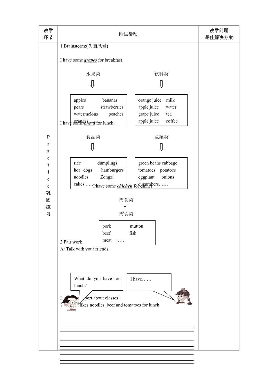 PEP Book 5 Unit 3 A Let's talk 教案 说课稿 教学反思 课件.doc_第3页