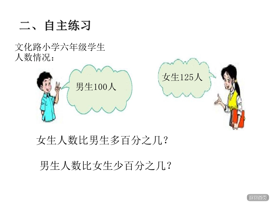 青岛版小学数学六级下册《求一个数比另一个数多（少）百分之几问题的练习》课件.ppt_第3页