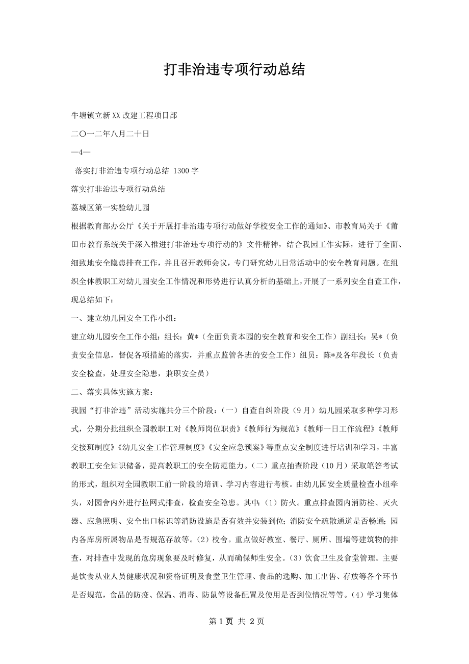 打非治违专项行动总结.docx_第1页