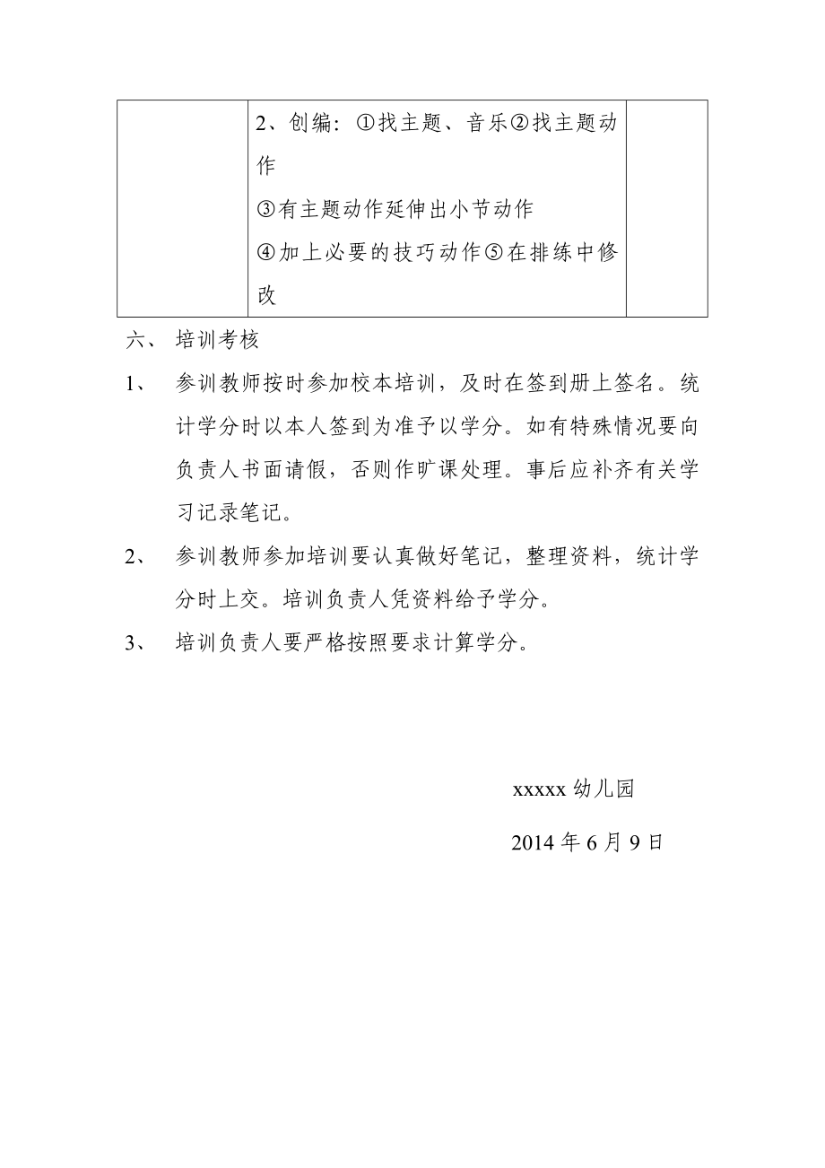 幼儿园教师舞蹈培训实施方案.doc_第2页