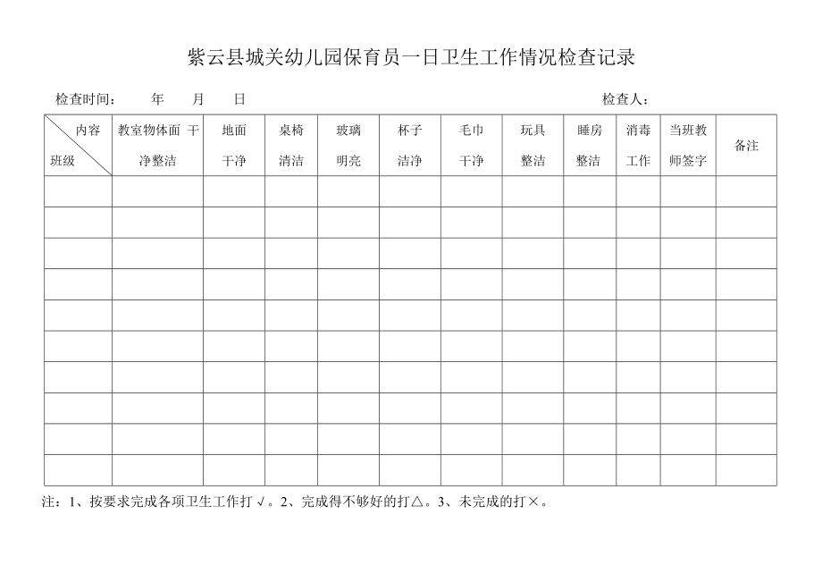 .3餐具消毒、留样各种表格班级消毒等_第1页