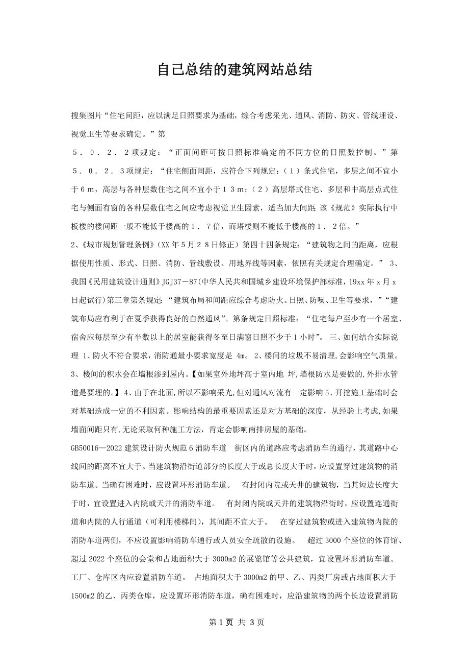 自己总结的建筑网站总结.docx_第1页