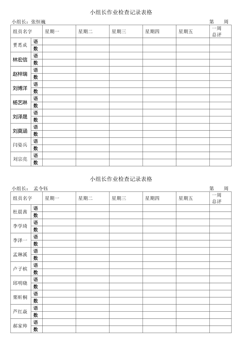 小组长作业检查记录表格.doc_第3页