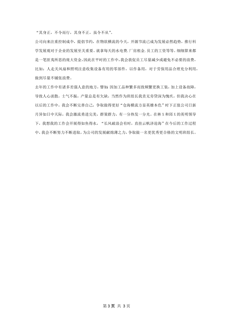 班组长工作总结报告甄选.docx_第3页